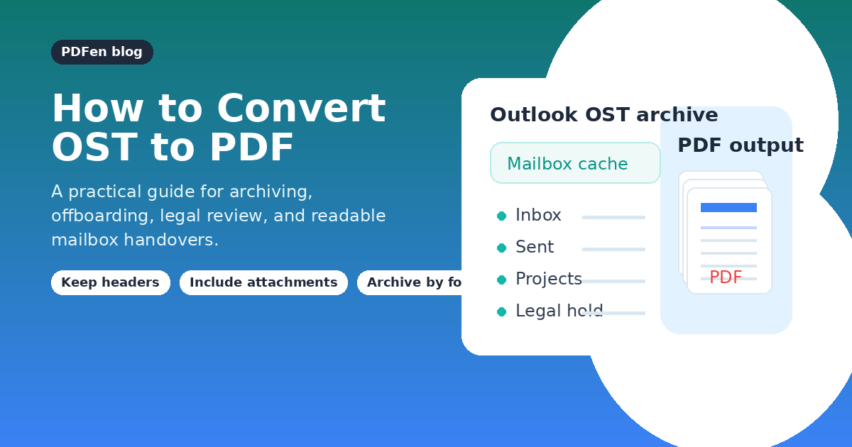 How to Convert OST to PDF: A Practical Guide for Archiving and Compliance