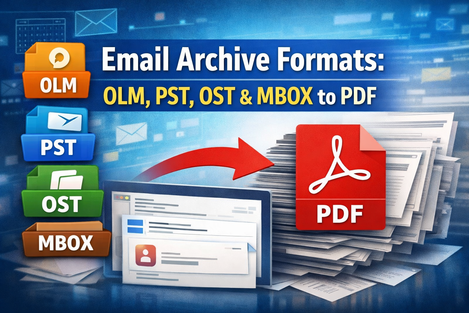 Email Archive File Formats Explained: OLM, PST, OST & MBOX